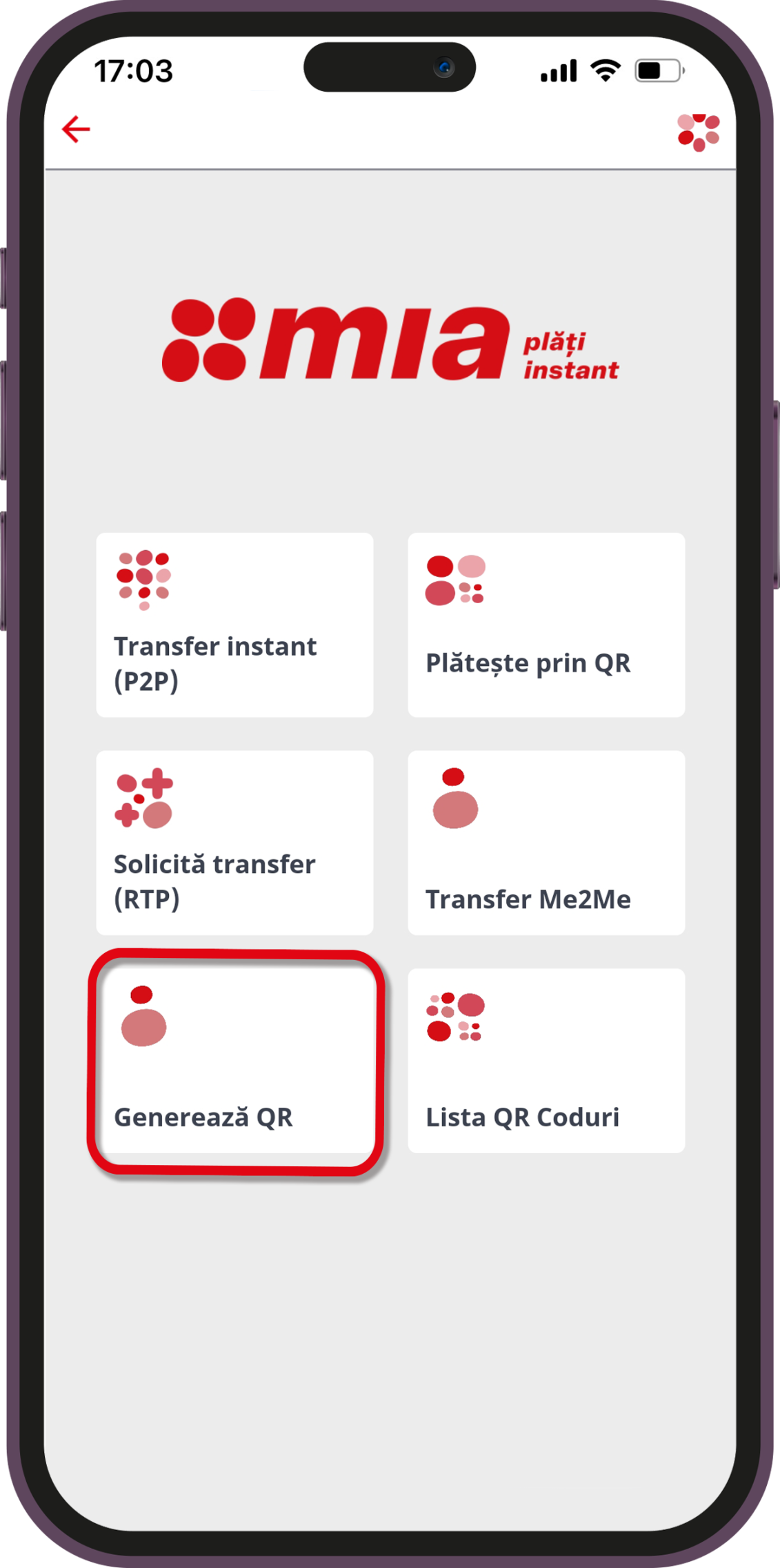 MIA QR Step 1